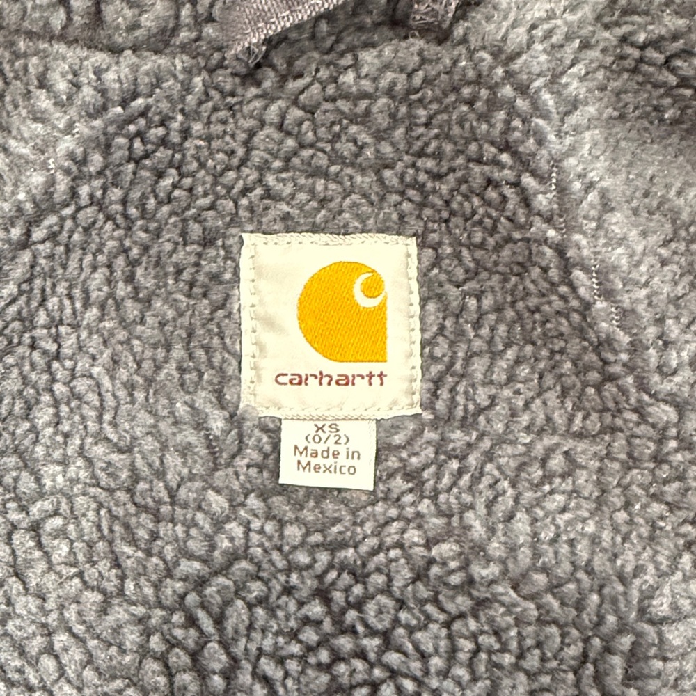 Carhartt Charcoal Hooded Sherpa-Lined Work Jacket - Picture 2 of 6